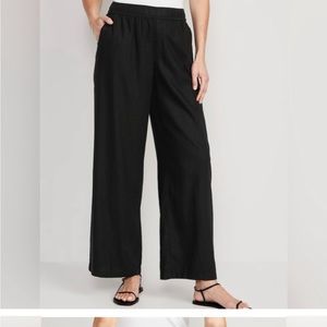 Old navy wide leg linen trouser medium tall